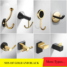 Gold Black Hooks For Bathroom Wall Coat Rack Clothes Key Towel Hook On The Wall Hanger SS Home Decoration Accessories 2024 - buy cheap