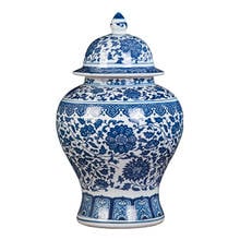 Jingdezhen jarra de cerâmica ornamento antigo, azul e branco armário de tv em geral, tanque de armazenamento, artesanato, vaso decorativo 2024 - compre barato