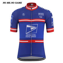 Retro camisa de ciclismo da bicicleta dos homens jerseys verão azul manga curta bicicleta ropa ciclismo maillot estrada mtb montanha topos 2024 - compre barato