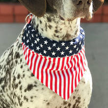 Bandera del Día de la Independencia Americana para mascotas, vendaje Triangular para perros, toalla para Saliva, Collar, bufanda, accesorios ajustables para perros, 10 piezas 2024 - compra barato