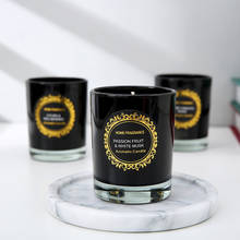 Черная ароматическая свеча в стекле, Бездымная соевая ароматерапия воском, Свеча для вечеринки, украшения для ужина, свадебный подарок 2024 - купить недорого