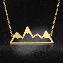 100% Stainless Steel Moutains  Fashion Necklace for Women Personality Jewellery Female Trendy Jewelry Wedding Party Necklaces 2024 - buy cheap