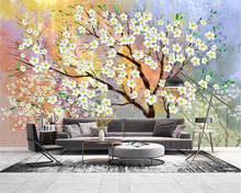 beibehang behang Custom mural wallpaper photo wallpaper hand painted rich tree oil painting European style decorative painting 2024 - buy cheap