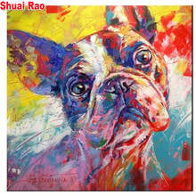 Quadrado completo redondo pintura diamante bulldog francês 3d adesivos de parede diamante mosaico strass bonito animal estimação diy decoração da parede 2024 - compre barato