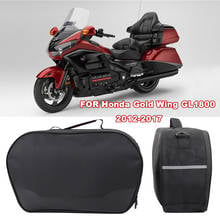 Bolsa alforge para motocicleta, bolsa lateral de armazenamento de bagagem para honda gold wing gl1800, 2012-2017 2024 - compre barato