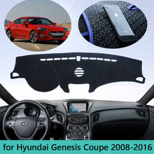 Car Dashboard Avoid light Anti-dirty Cover Dash Mat For Hyundai Genesis Coupe 2008~2016 Auto Non-slip Sun Shade Pad Carpet 2009 2024 - buy cheap