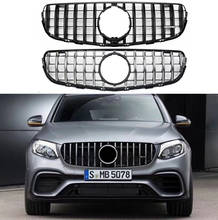 Front Racing Billet Bumper Grille Upper Facelift Grill For Mercedes Benz W253 GLC Class 2015 2016 2017 2018 2019 2024 - buy cheap