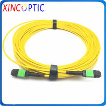 24C MPO штекер до MPO M Тип A SMF 24 волоконный G657A один режим 3,0 мм желтый круглый волоконный кабель для багажника патч-корд 2024 - купить недорого