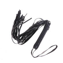 High Quality Pu Leather Pimp Whip Racing Riding Crop Party Flogger Hand Cuffs Queen Black Horse Riding Whip 1pcs 2024 - buy cheap