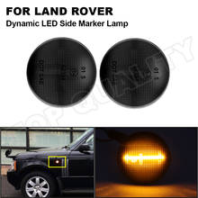 Luz led repetidora de sinal de seta lateral, 2 peças, lente fumê, pisca-pisca, luz dinâmica, para land rover range rover l322, 2003-2012 2024 - compre barato