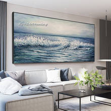 100% Handmade Beautiful Sea   Abstract Oil Painting Living Room Modern Painting wall decor picture art Gift 2024 - buy cheap