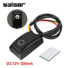 12V 200mA Car Accessory DIY ON/OFF White Light Paste Type Latching Black Plastic Push Button Switch 2024 - buy cheap