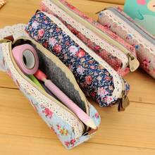 Ellen Brook 1 PCS New Forest Elegant Beautiful Wave Flower Women Pen Pencil Bag Canvas School Stationary Case 2024 - buy cheap