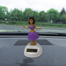 car ornament Hawaii Girl Car Solar Powered Dancing Animal Swinging Animated Bobble Dancer Car car accessories interior 2024 - buy cheap