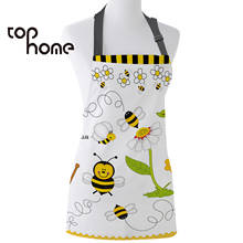 Tophome-avental de cozinha com estampa de abelha, ajustável, sem mangas, de lona, para homens, mulheres, crianças, ferramenta de limpeza da casa 2024 - compre barato