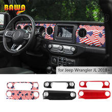 BAWA Car Center Console Panel Decoration Stickers for Jeep Wrangler JL 2018+ Accessories Gear Shift Panel Cover 2024 - buy cheap