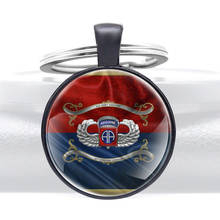 82nd Airborne All-American America's Guard of Honor ALL THE WAY Design Glass Dome Keychains Men Women Keyring Jewelry Gifts 2024 - buy cheap