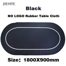 180*90cm Rubber Tablecloth Texas Hold'em Baccarat NO LOGO Poker Chip Table Mat NO Printing Poker Gambing Mat Black Table Cloth 2024 - buy cheap