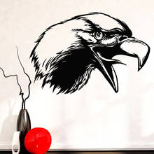 Adesivos de parede de cabeça de raven decoração de arte aves corvo gótico estilo vinil decalque de parede quarto de adolescentes decoração de casa z312 2024 - compre barato