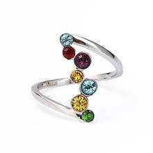 Женские кольца в стиле панк MENGYI, разноцветные кольца 9, 2, 5 цветов с цветным цирконием, ювелирные украшения для свадьбы/помолвки, хороший подарок 2024 - купить недорого