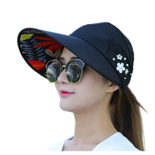2021 Summer Girls Sun Hats Korean Children's Beach Caps Kids Flodable Caps with Wide Birm Anti-uv Hats Outdoor Sunhats 2024 - buy cheap