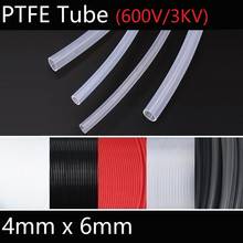 ID 4mm x 6mm OD PTFE Tube T eflon Insulated Rigid Capillary F4 Pipe High Low Temperature Resistant Transmit Hose 3KV Colorful 2024 - buy cheap
