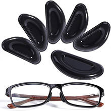 Óculos adesivos para os olhos, 15*7*2mm, almofadas nariz em forma de d, antiderrapante, silicone macio para óculos, óculos de sol e sol 2024 - compre barato