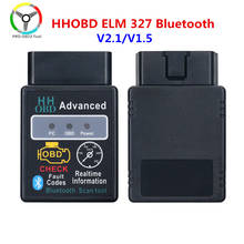Hhodd-herramienta de diagnóstico ELM327 V2.1 V1.5, autoescáner con Bluetooth, Super Mini ELM 327 OBD2, CAN-BUS, HH, OBD, ELM327, para Android y Windows 2024 - compra barato