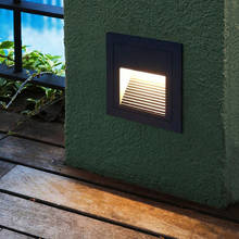 Luz LED impermeable para escalones de escalera al aire libre, luz empotrada en la pared, para esquina de pie, luz nocturna para paisaje, pasillo, lámparas de paso 2024 - compra barato