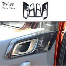 Maçaneta da porta fibra de carbono colorida, 4 unidades, tigela, decorador, cobertura para ford ranger everest endeavacessórios 2013-2018 2024 - compre barato