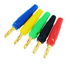 5PCS Colorful 4mm Banana Plug Gold Plated Connectors Socket Welding-free Non-slip Soft Rubber Banana Head Lantern Type 2024 - buy cheap