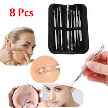 Hot Sale 8 PCS/set Blackhead Comedone Acne Pimple Belmish Extractor Vacuum Blackhead Remover Tool Spoon for Face Skin Care Tool 2024 - buy cheap