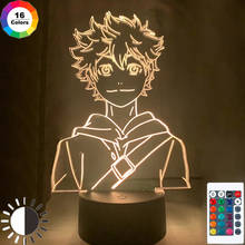 Акриловые 3D светодиодный ночной Светильник аниме кошмарным Shoyo Хината рисунок для детей Украшения в спальню ночной Светильник манга гаджет для детей настольная лампа 2024 - купить недорого