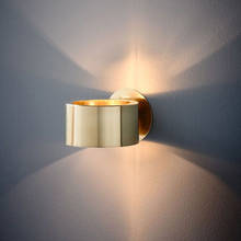 Lámpara de pared moderna y sencilla para sala de estar, luz de pared pequeña de cobre para dormitorio y cafetería 2024 - compra barato