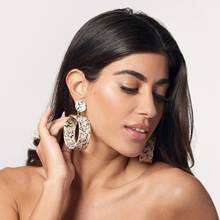 Dvacaman Acetic Acid Resin Drop Earrings for Women Geometric Big Round Dangle Earrings Party Jewelry Large Hanging Earrings INS 2024 - buy cheap