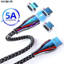 Cable magnético USB tipo C 5A, Cable de carga rápida para Samsung s20, Xiaomi mi 10, Cable de carga Micro USB magnético para iPhone 11Pr 2024 - compra barato