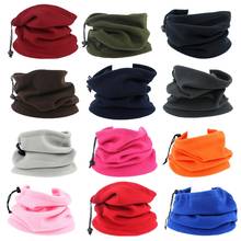 Unisex Winter Faux Fleece Neck Gaiter Warmer Drawstring Windproof Face Cover Cycling Multifunctional Infinite Scarf Tube 2024 - buy cheap