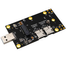 NGFF M.2 к USB 3,0 адаптер карты расширения с двойной слот для карт NANO SIM для 3G/4G/5G модуль Поддержка M2 ключ B 3042/3052 Wi-Fi кард 2024 - купить недорого