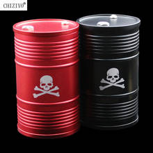 Negro rojo aleación de aluminio cráneo hogar Cenicero accesorios interiores aceite tambor forma humo ceniza soporte gota Shiipping CHIZIYO 2024 - compra barato