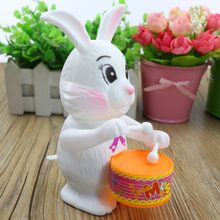 1pc Cartoon Rabbit Drumming Clockwork Wind-Up Toys for Children Funny Game Educational Baby Birthday Surprises Newest 2024 - buy cheap