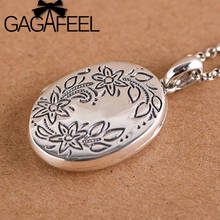 GAGAFEEL 925 Sterling Silver Vintage Thai Silver Necklace Pendant Fashion Chinese Style Oval Gawu Box Pendant Fine Jewelry Gift 2024 - buy cheap