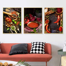 Grains Spices Spoon Peppers Kitchen Canvas Painting Fragrant Seasonings Big Range Gourmet Posters Prints Wall Art Food Picture 2024 - buy cheap