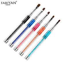 Nail Art Brush Pen Painting Drawing Carving Flat Builder Acrylic UV Gel Polish Rhinestone Handle Tips Design DIY Manicure Tools 2024 - buy cheap