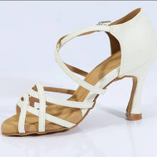 Newest style Luminous high heel 10cm latin dance shoes  flower pu Professional  ballroom Latin Salsa dance shoes 2024 - buy cheap