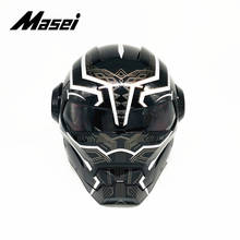Masei-casco de motocicleta IRONMAN, medio casco abierto, accesorios de coche para motocross, pegatina 2024 - compra barato