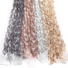 GLace 1Y Embroidery tassel Sequins micro-elastic mesh fabric  handmade DIY dress decoration TX1247 2024 - buy cheap