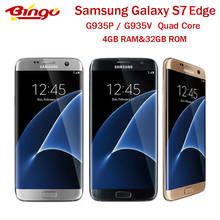 Samsung-teléfono inteligente Galaxy S7 Edge, móvil libre versión estadounidense, G935P, G935V, LTE, Android, cuatro núcleos, 5,5 pulgadas, y 5MP 12MP, 4GB de RAM, 32GB de ROM, NFC 2024 - compra barato