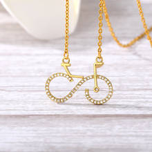 Bike Shaped Pendant Necklace Gold Color Aesthetic Cycling Chain Choker Necklace Women Party Fashion Jewelry Gifts one piece 2024 - buy cheap
