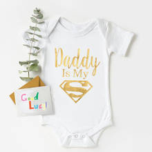 100% Cotton Baby Romper Newborn Baby Boys Girls Clothes Daddy Is My Hero Funny Infant Baby Jumpsuit Cute Casual Baby Sleepwear 2024 - buy cheap