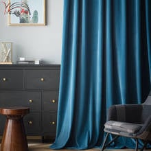 Cortinas black-out de veludo, cortinas personalizadas modernas e simples de luxo, feitas em veludo de marta, para sala de estar, vila, quarto 2024 - compre barato